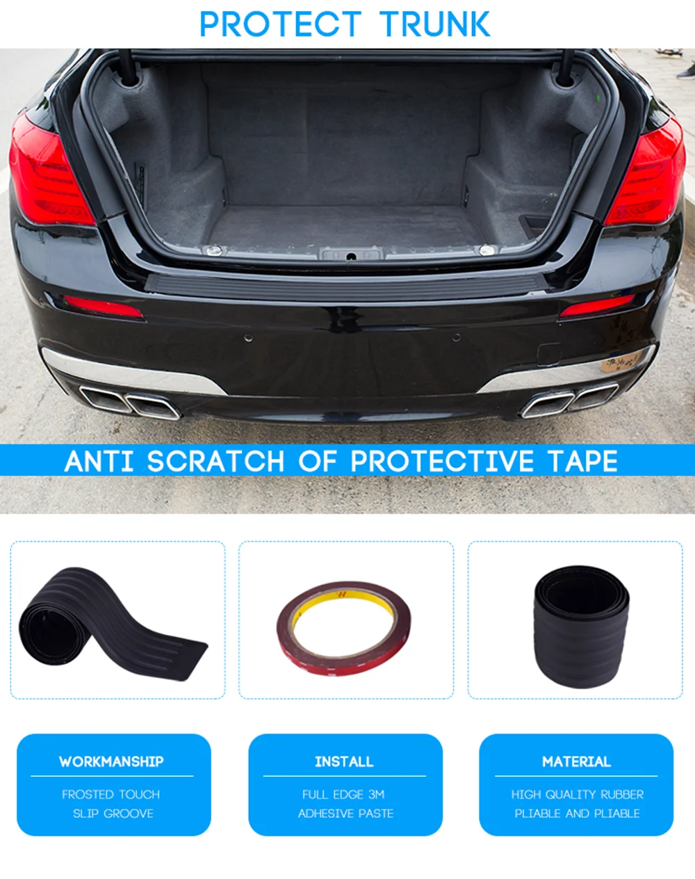Protector adhesivo para carga y descarga del maletero