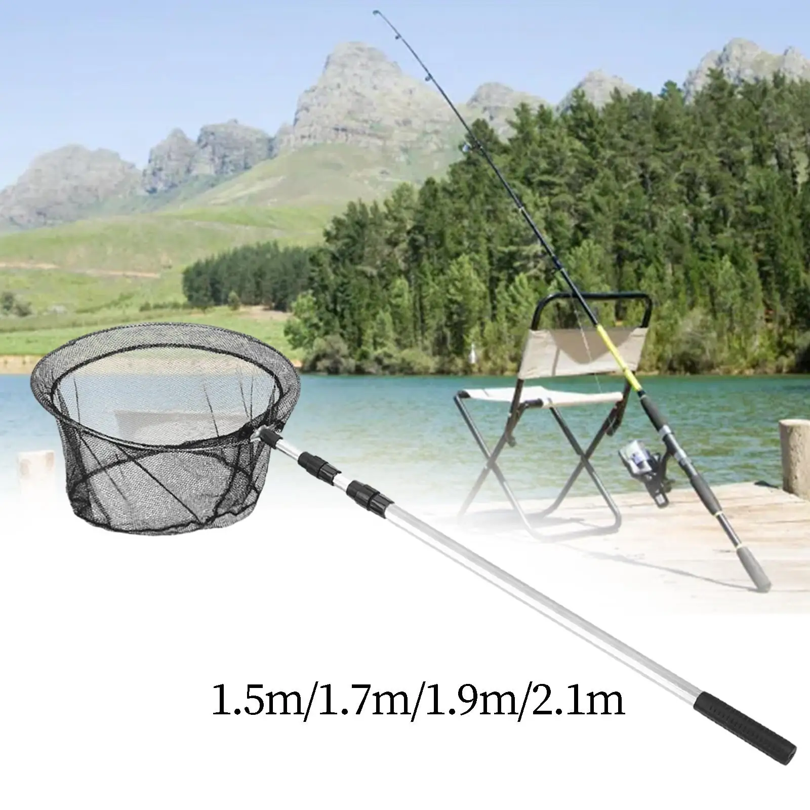 Portable Folding Fishing Landing Net Multipurpose Fishing Tool for Beginners