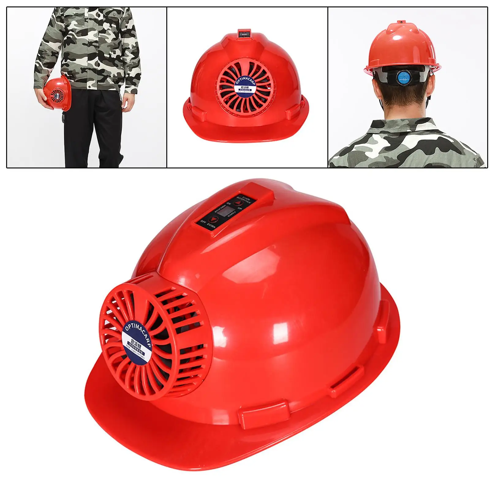 Construction Hard Hat with Fan Charging Workplace Thickening Outdoor Working Protective Cap