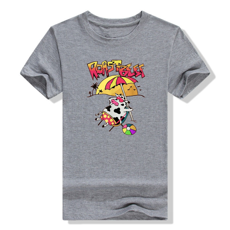 Fremder Dustin Liebe Roastbeef Strand Kuh TV Parodie T-Shirt lustige Grill Cartoon niedlichen T-Shirt Streetwear Urlaub Tops Party Kleidung – Detail 10