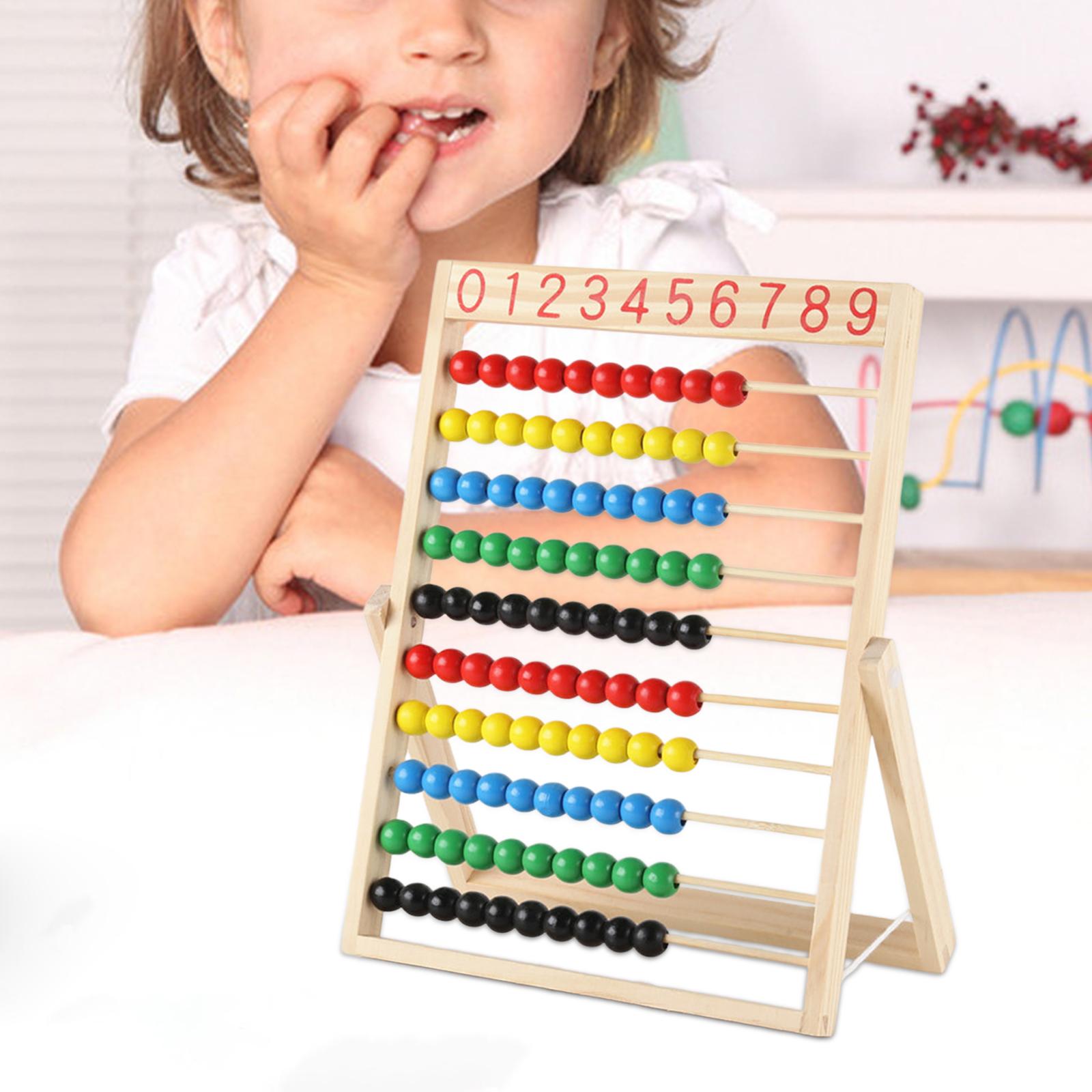 Add Subtract Abacus Math Games Learn Math Counting Abacus Toy Ten Frame Set for Kindergarten Toddlers Boys Girls Preschool Kids