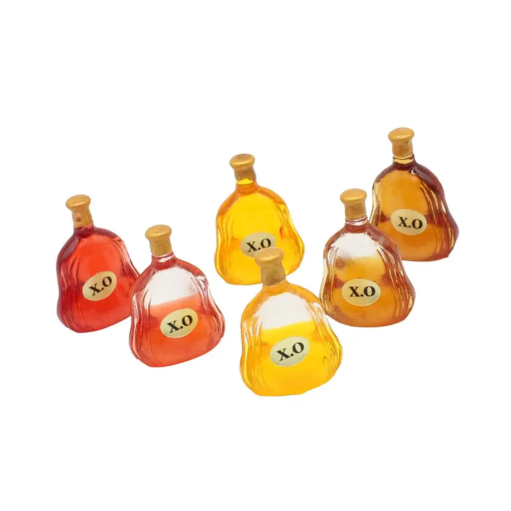 1:12 Dollhouse Miniature 6pcs X. Bottles Accessories Ornaments Decor