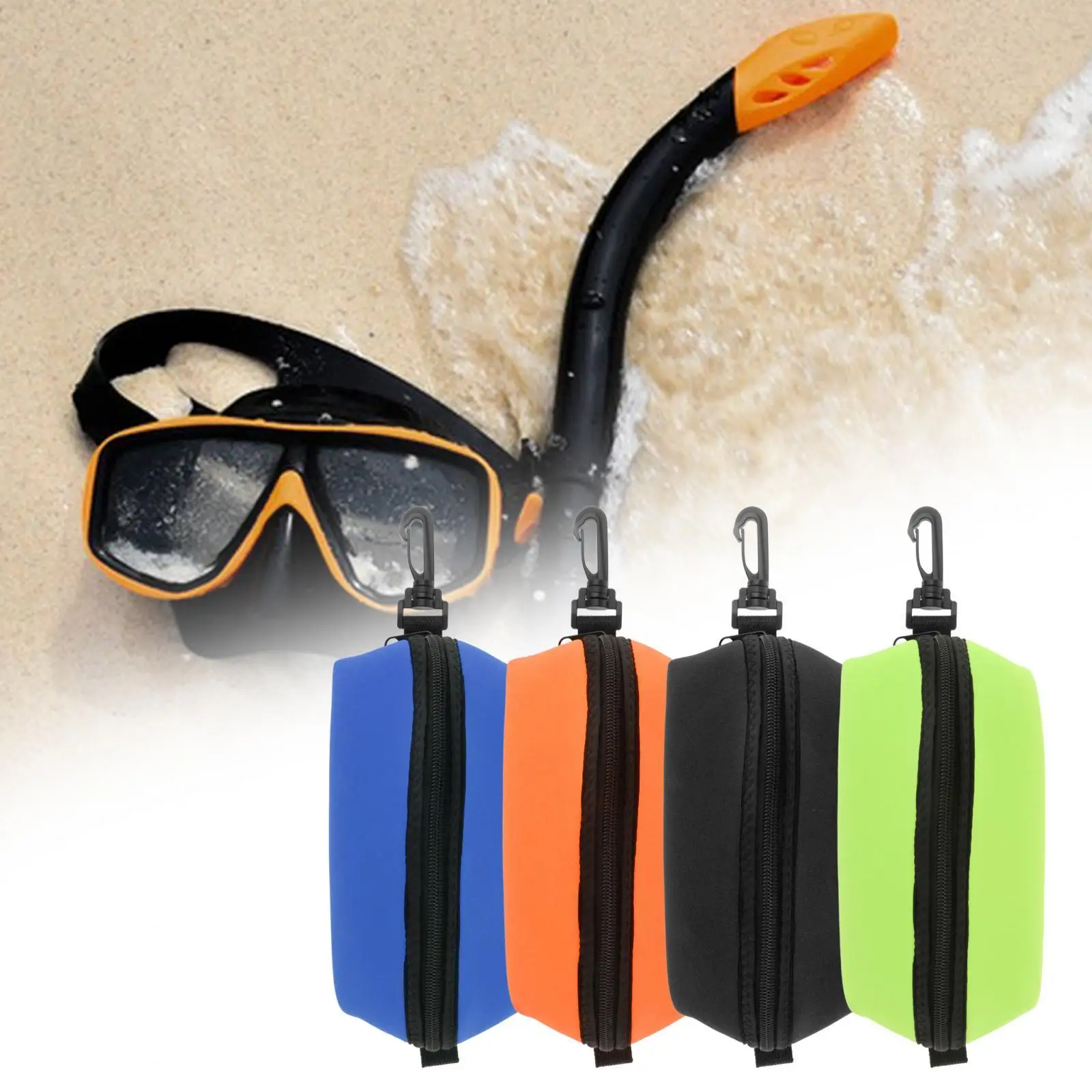 Diving Glasses Bag Neoprene Small for Counterweight Belt Goggles Wire Wheel