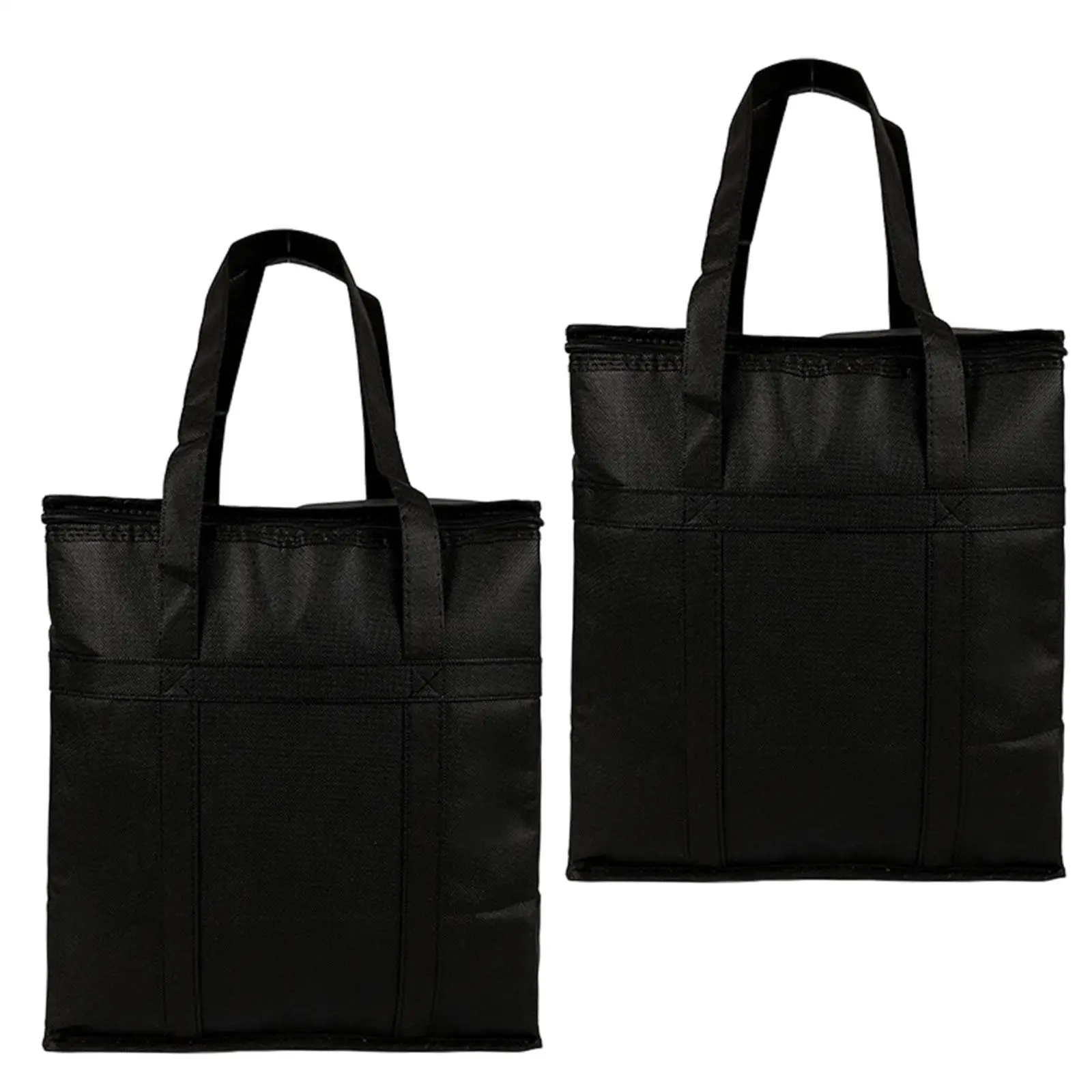 Insulated Take Away Bags with Zippered Top Cooling Bag Shopping Bag Reusable Bags for Outdoor Restaurant Camping Coffee