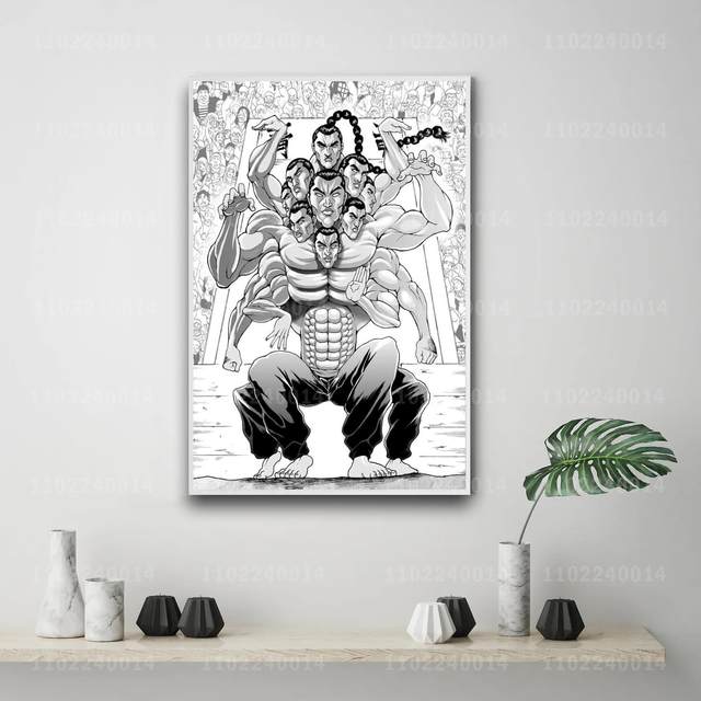 Pintura baki hanma poster japonês anime kraft papel personagem hd arte  clássica imprime a imagem da