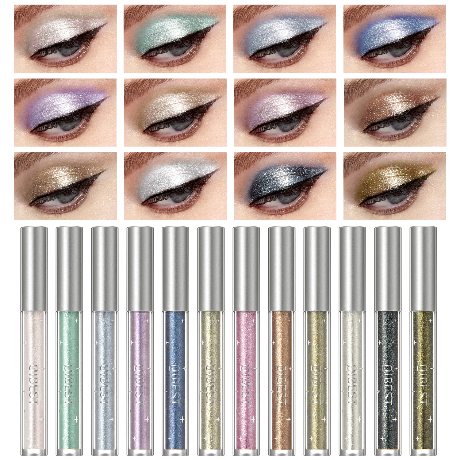 Best of QIBEST Liquid Eyeshadow Pearlescent Glitter Long Lasting Liquid Eyeliner Lying Silkworm High-gloss Easy Wear Shimmer Eye Makeup Reviews & Tips