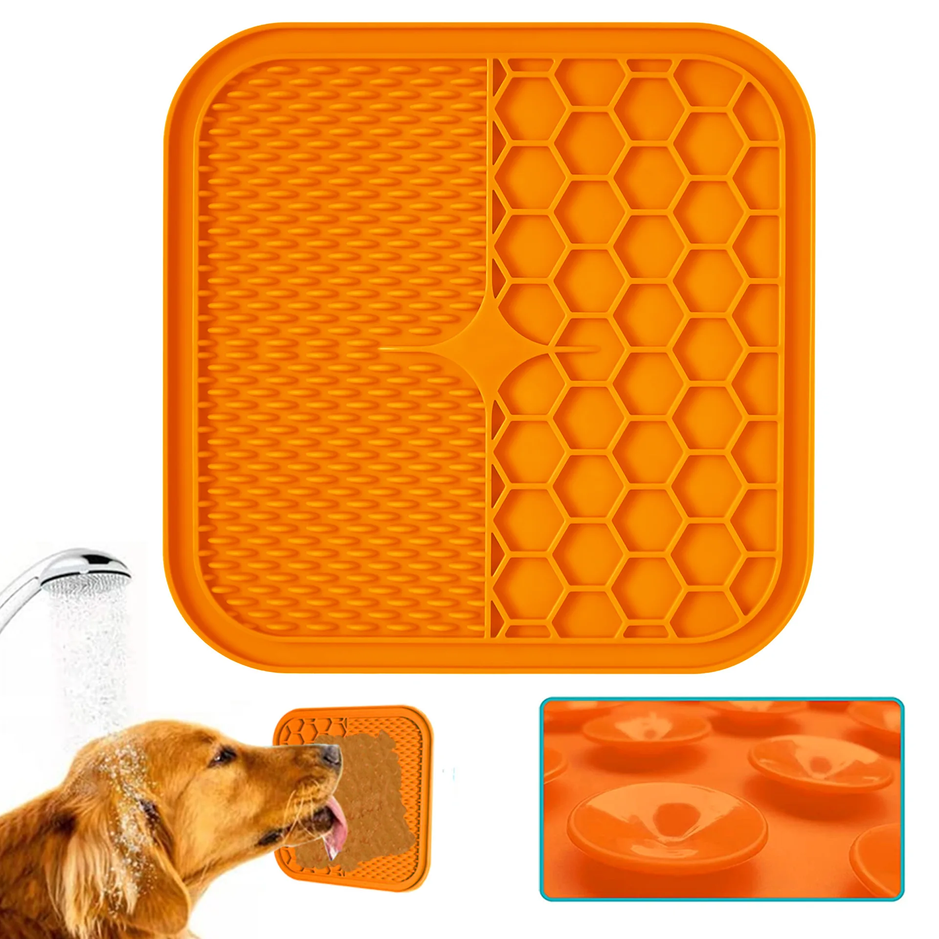 Title 6, Lick Pad for Dog Cat Slower Feeder Licky Mat fo...