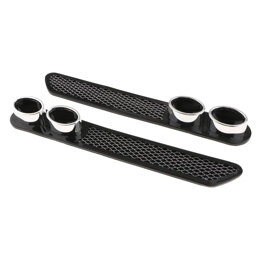 2 Pieces Car Exhaust Tailpipe Double Tailpipe Exhaust Black