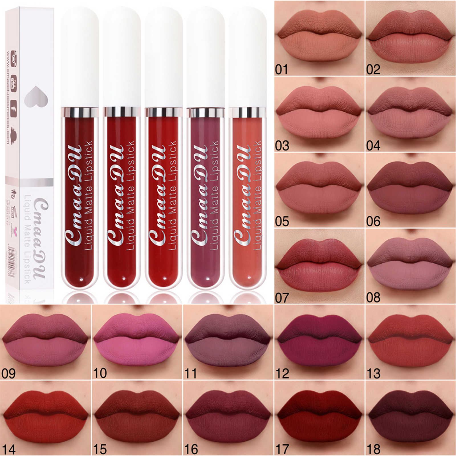 Best of 18 Colors Velvet Matte Lip Gloss Easy To Wear Long Lasting Waterproof Moisturizing Non-Stick Cup Liquid Lipstick Lip Makeup Reviews & Tips