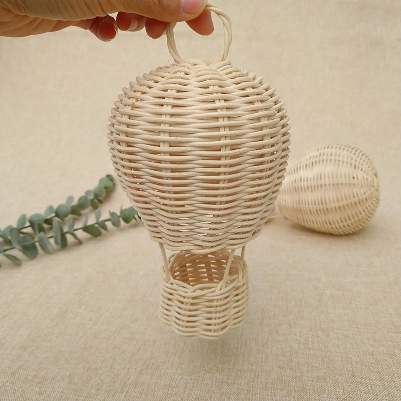 Handmade Rattan Hot Air Balloon Decor Gift Collection Photography Durable Crafts for Wedding Home Decorative