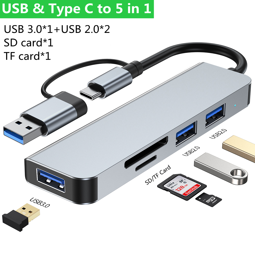 USB-разветвитель 7 в 1, USB 3,0 Type-C | AliExpress