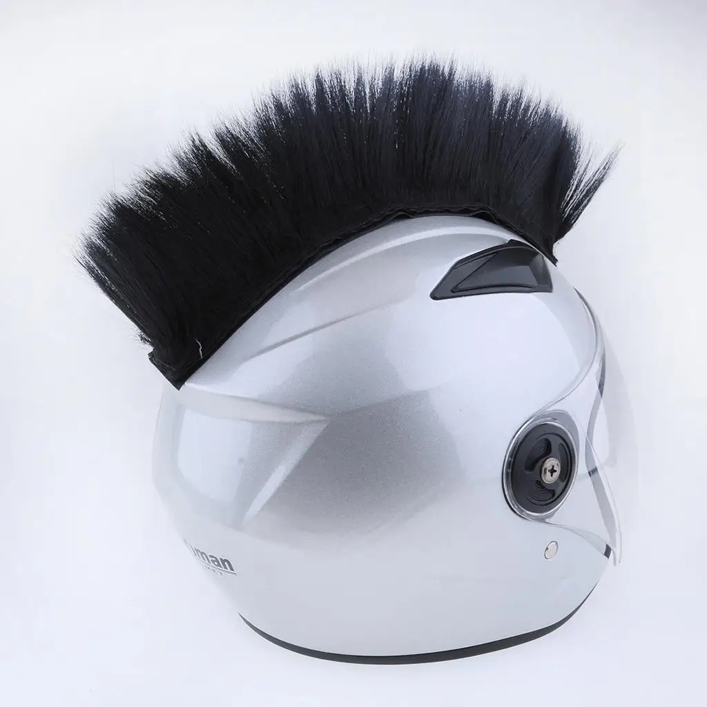Motorcycle Skinhead Wig Punk Helmet Mohawk Wig Costumes Hairpiece