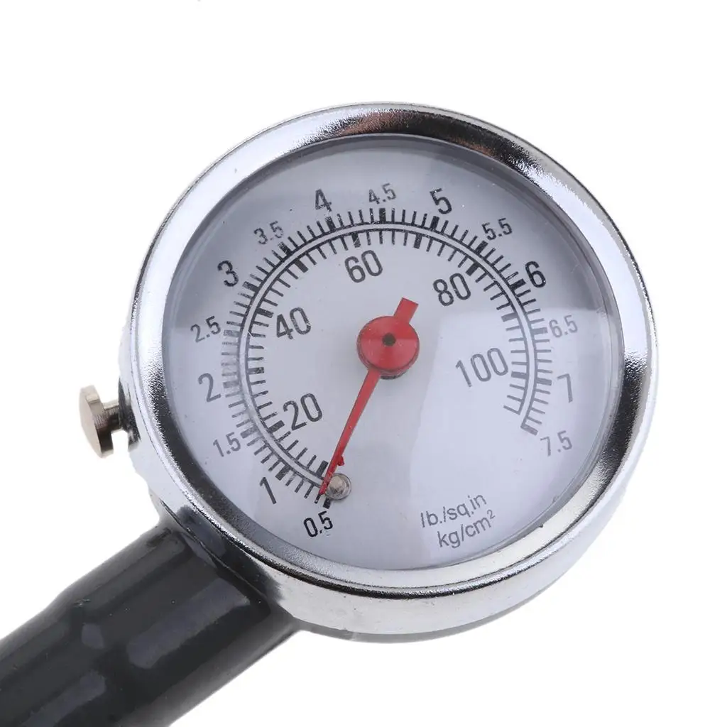 Vintage Car Motorcycle 0-100 PSI 0-7.5Kg/m2 Tire Air Pressure Gauge