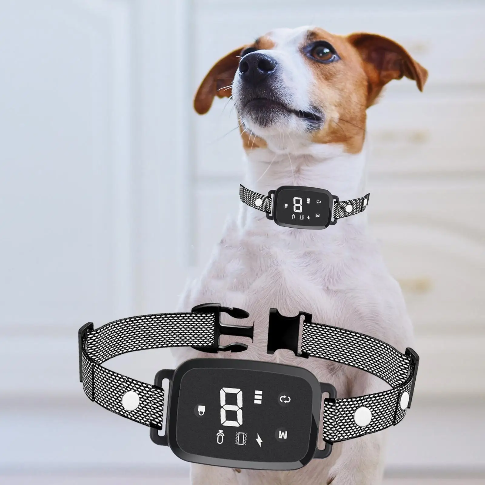 Dog Bark Collar Puppy LED Indicator Dog Training Device Dog Training Collar for Running Living Room Walking Household Indoors