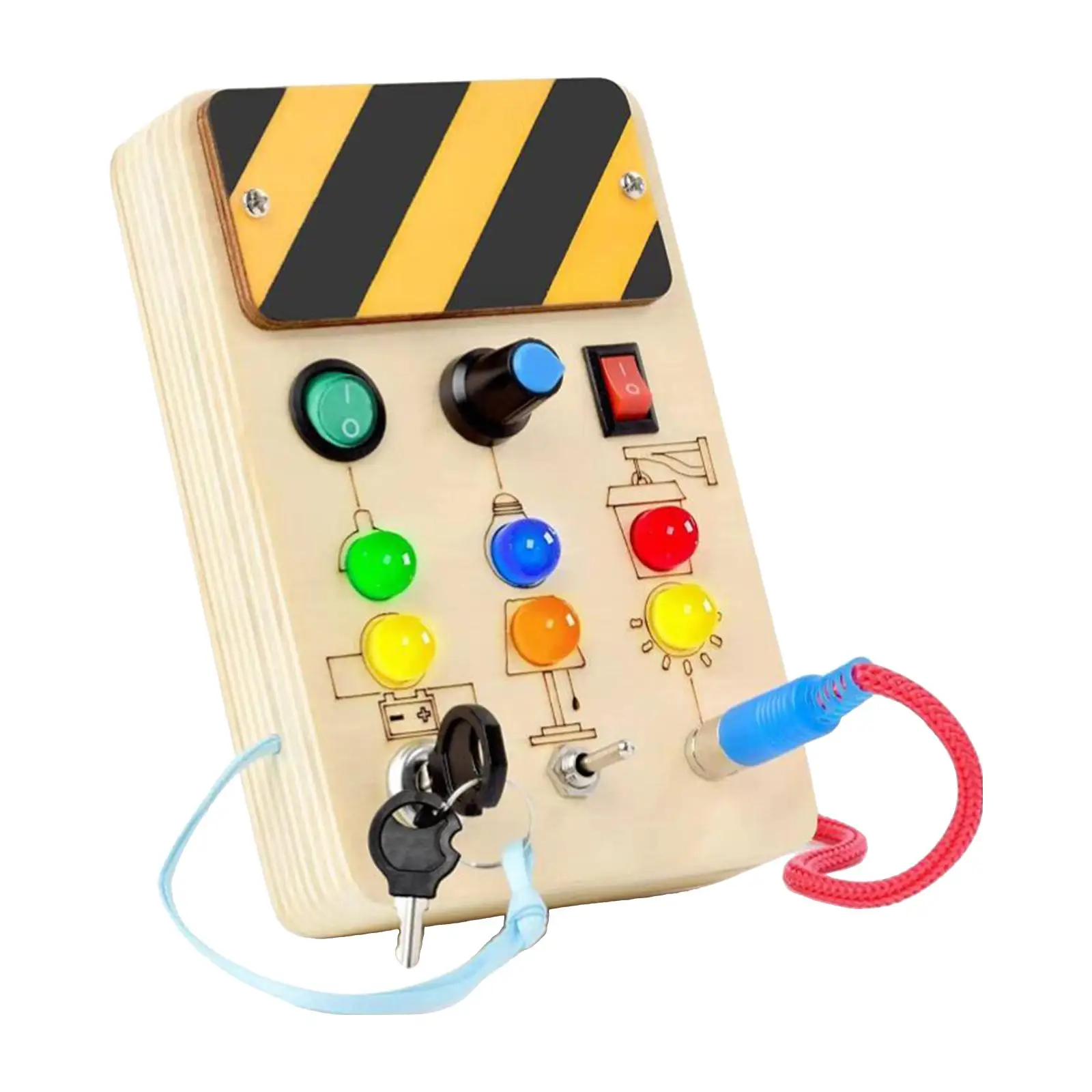 LED Switch Board Activities Toggle Switch Fine Motor Skills for Toddler Kids