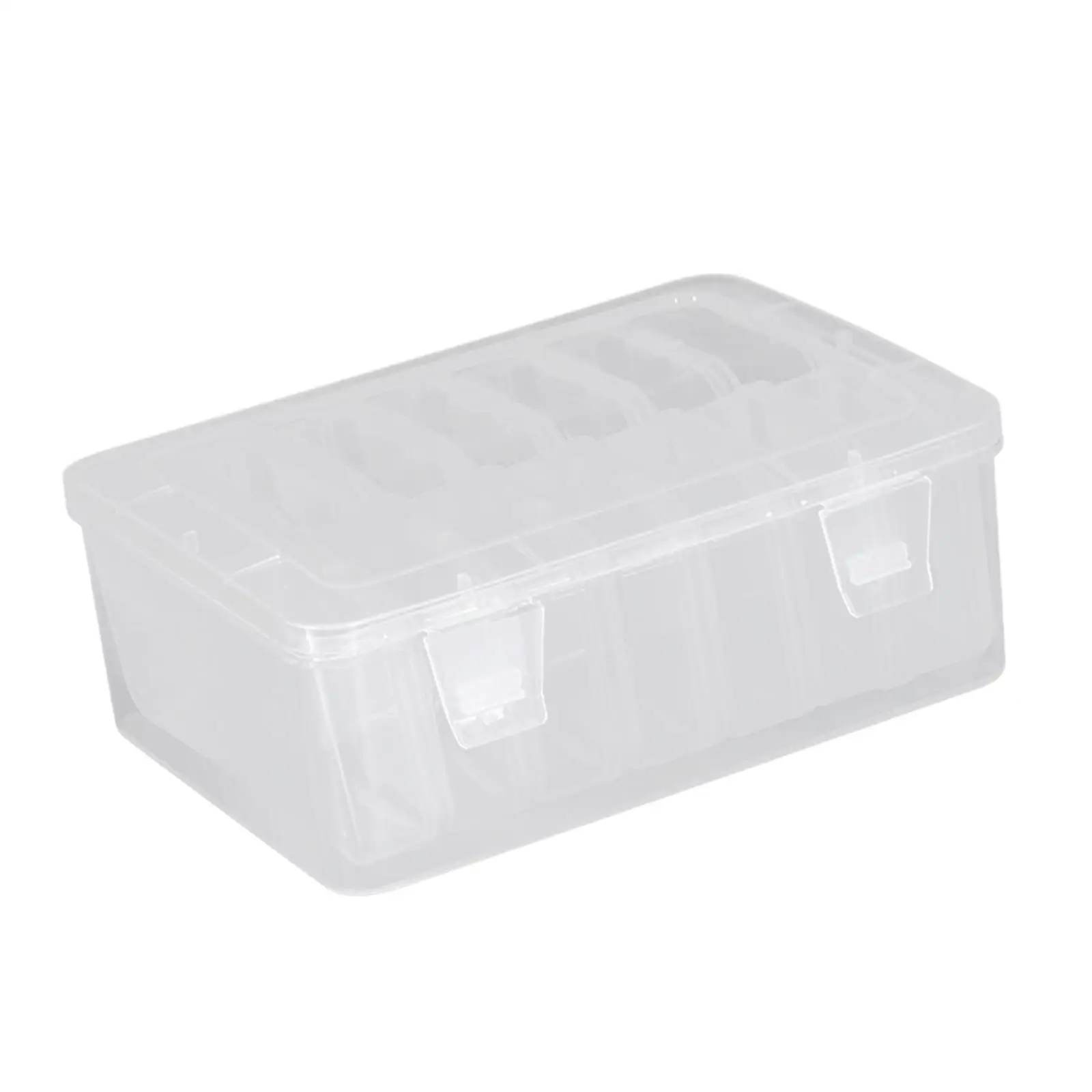 15 Pieces Rectangle Bead Organizers Box with Hinged Lid Small Clear Bead Storage Containers Boxes for Earrings Craft Supplies
