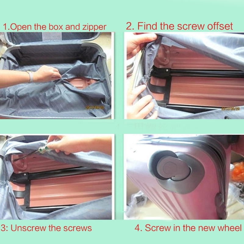 1 paar A19 Ersatz Gepäck Räder Reparatur DIYAccessories für Reise Koffer – Detail 8