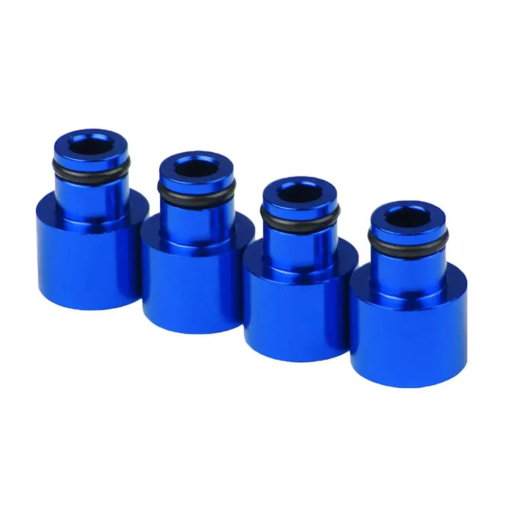 Pack of 4 Aluminum Alloy Fuel Injector Adapters for Acura B16 B18 D16Z D16Y