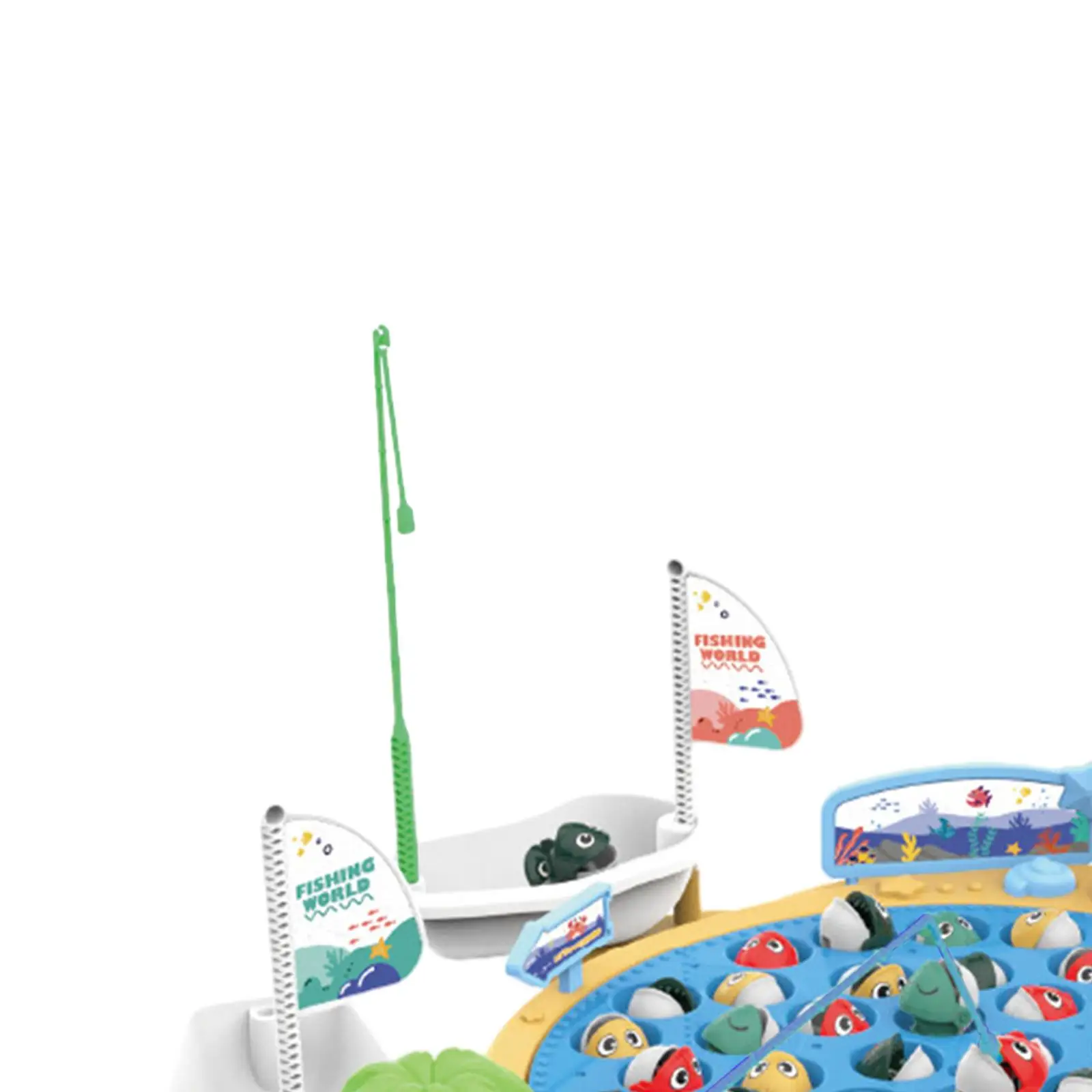 Rotating Fishing Game Toy Teaching Aid Fine Motor Skill Developmental Toy Rotating Board Game for Children Girls Holiday Gifts