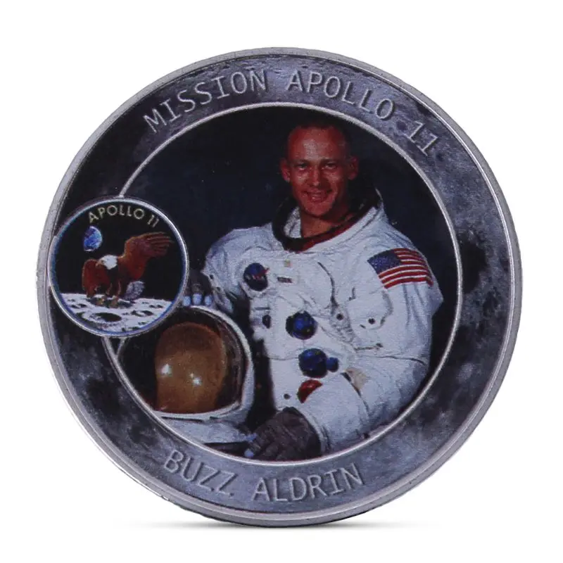 American astronauts on the moon Commemorative Coin Collection Gift Art Souvenir 