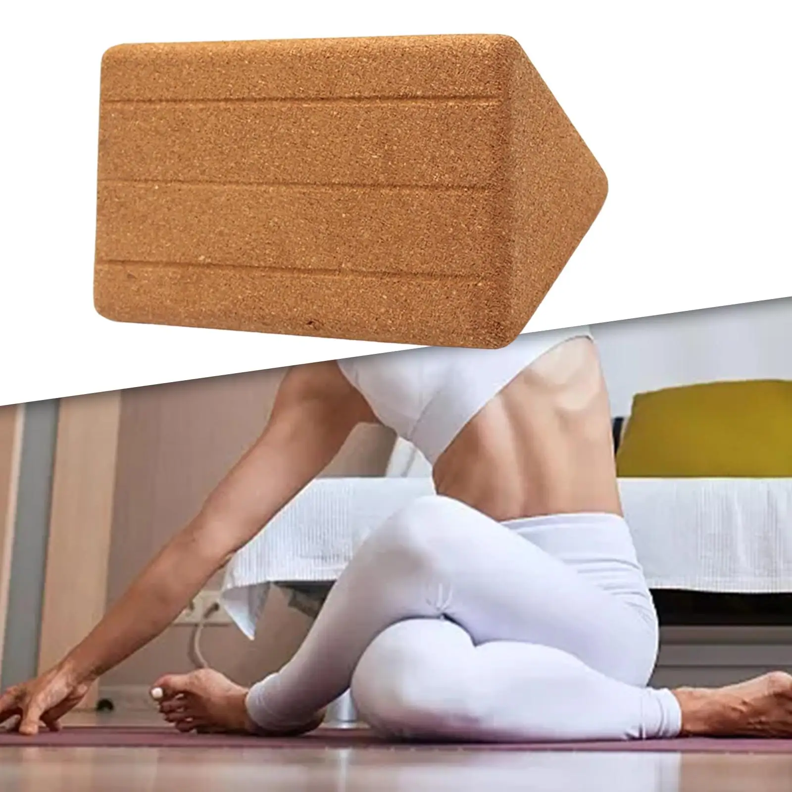 Triangle Yoga Block Lightweight Cork Exercise Brick Yoga Brick for