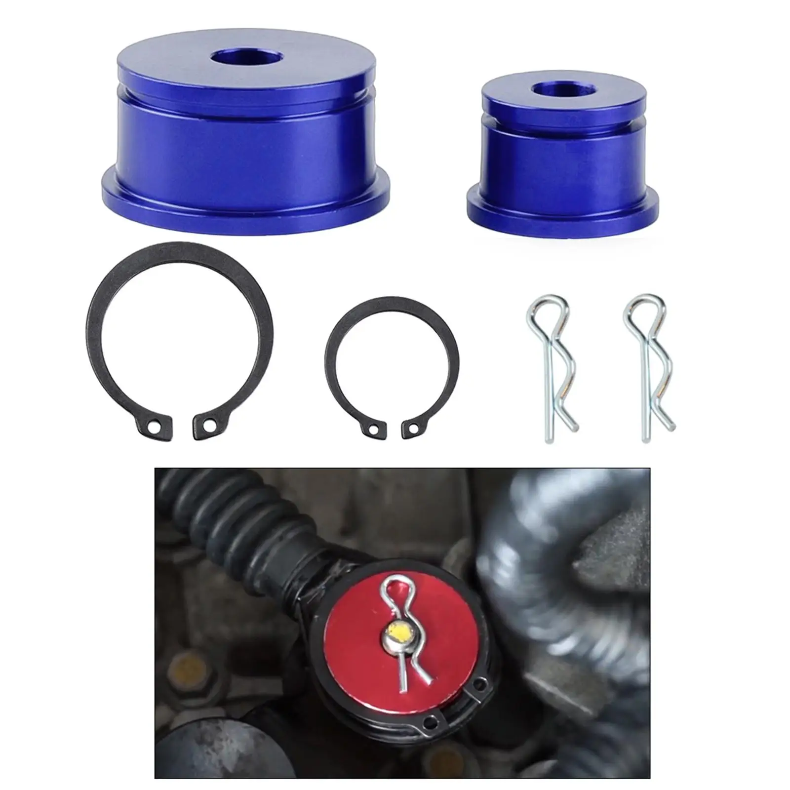 Shifter Cable Bushings Kit Aluminum Alloy Durable Fit for Mitsubishi Evolution VII iX Replacement Easy to Install Parts