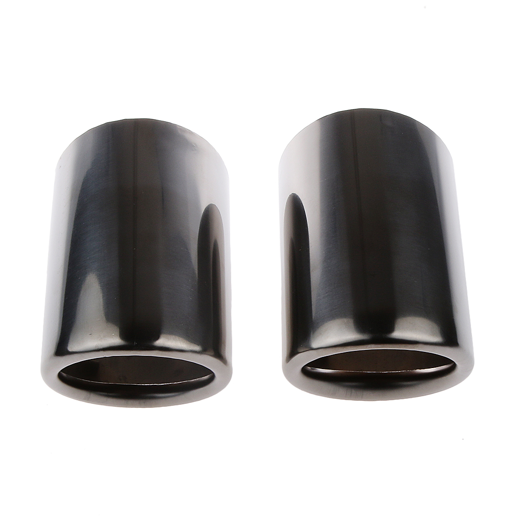 Black Rear Slant MufflerExhaust Sounds Tip Luxury for A1 A8 09-16