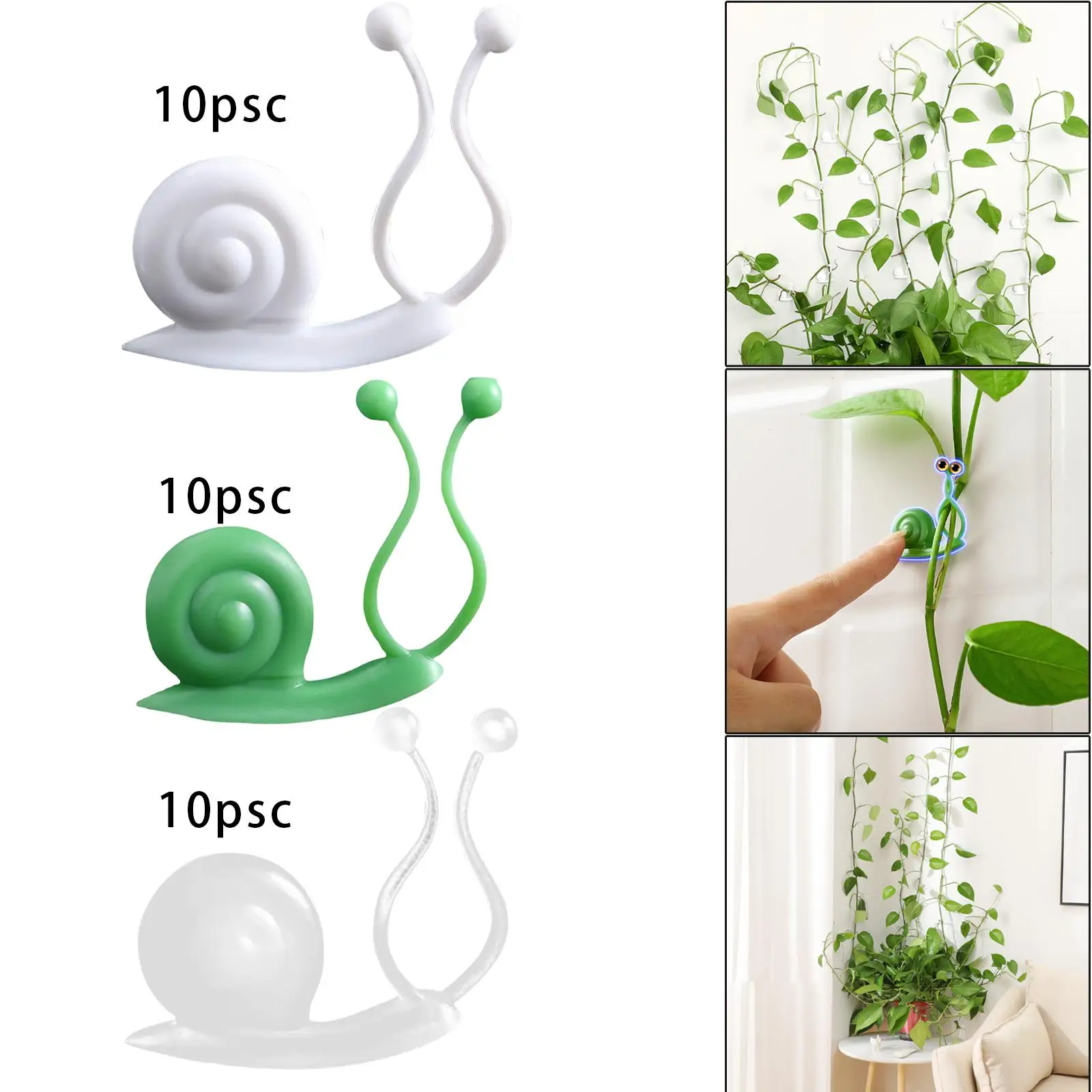 10Pcs Plant Climbing Wall Fixture Clips Decor for Gardening Plants Home