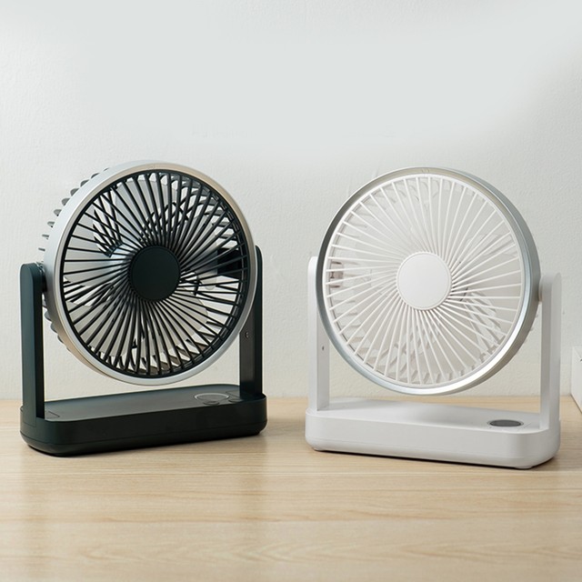 Desktop Fan Digital Display Usb Small Fan Rechargeable Long