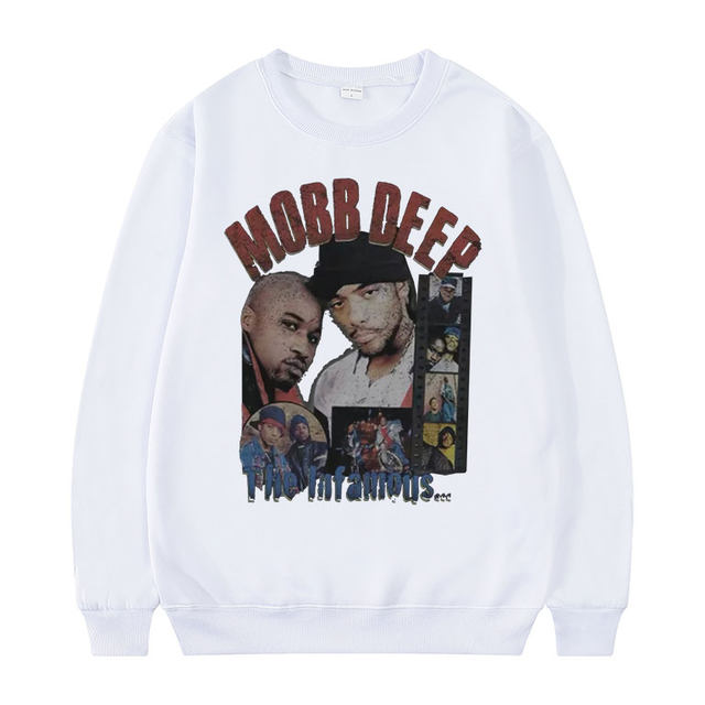 THE INFAMOUS MOBB DEEP Black Crewneck Sweatshirt 90s Y2K Hip Hop Rap Sz factory M - NEW