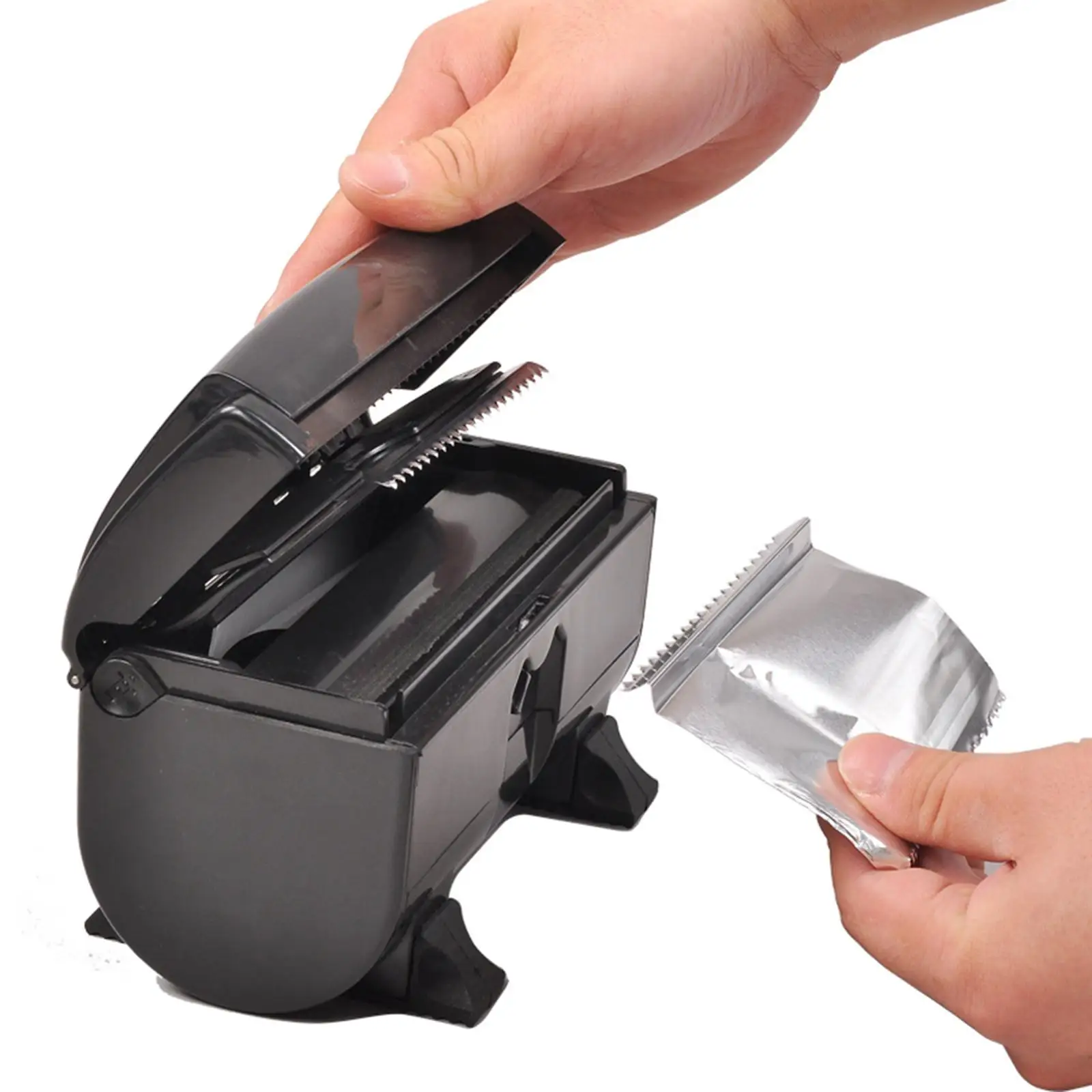 Tin Foil Cutter Automatic Cutting Portable Easy to Use Black Foil Paper Dispenser for Hairdressing Nail Art Tin Foil Hair Salon