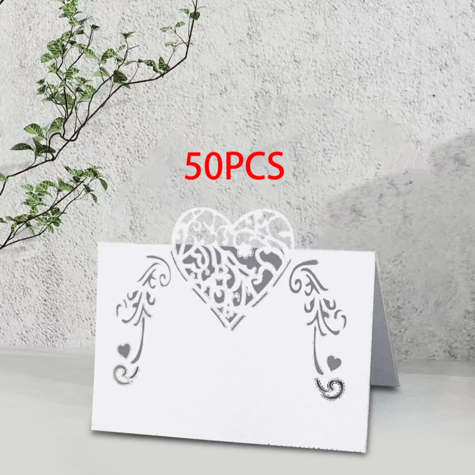 50 Pieces Paper Place Cards Table Setting Name Card Seating Place Card for Wedding Reception Engagement Anniversary party