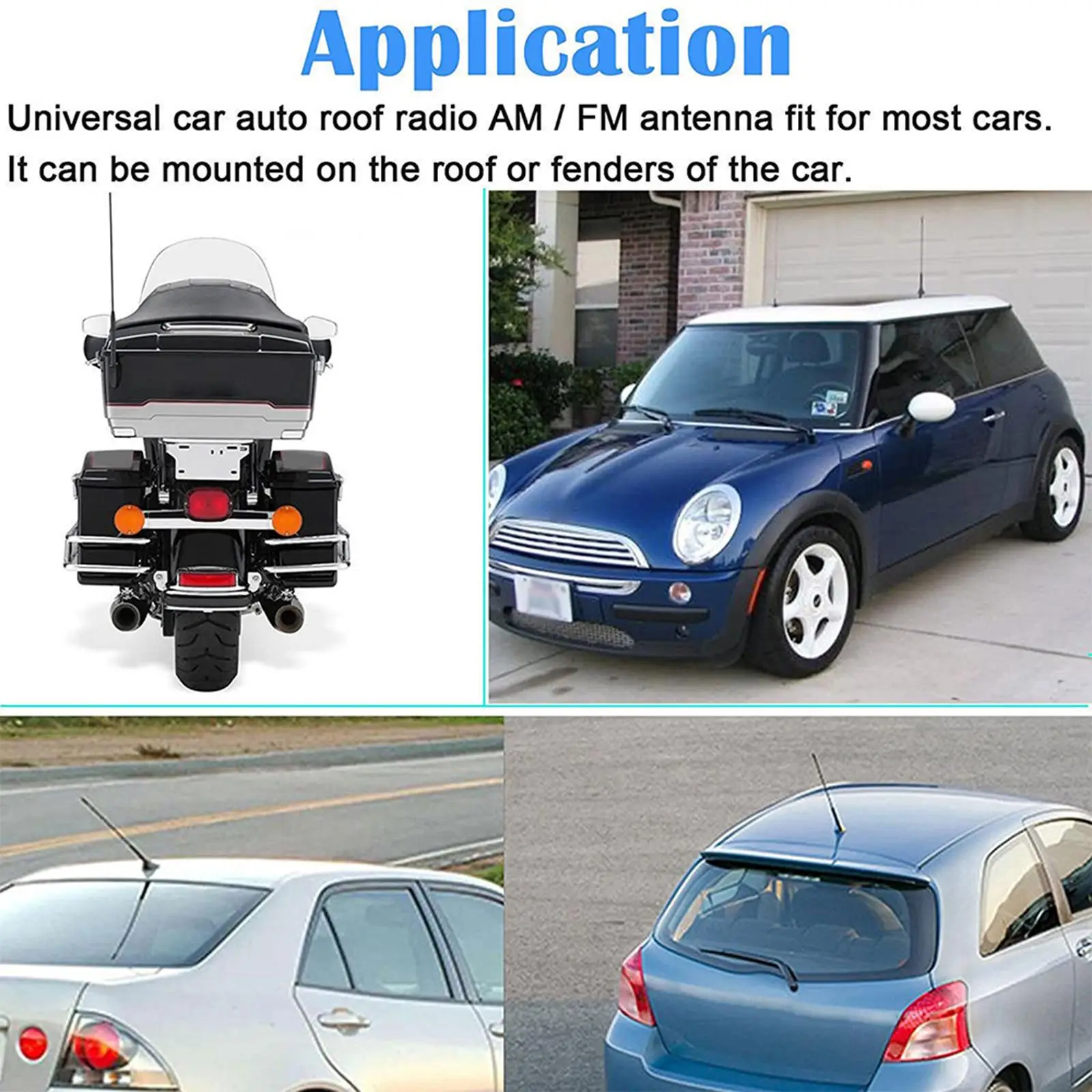 Universal Car Radio Antenna AM FM Roof Mast for Automotive Vehicles SUV