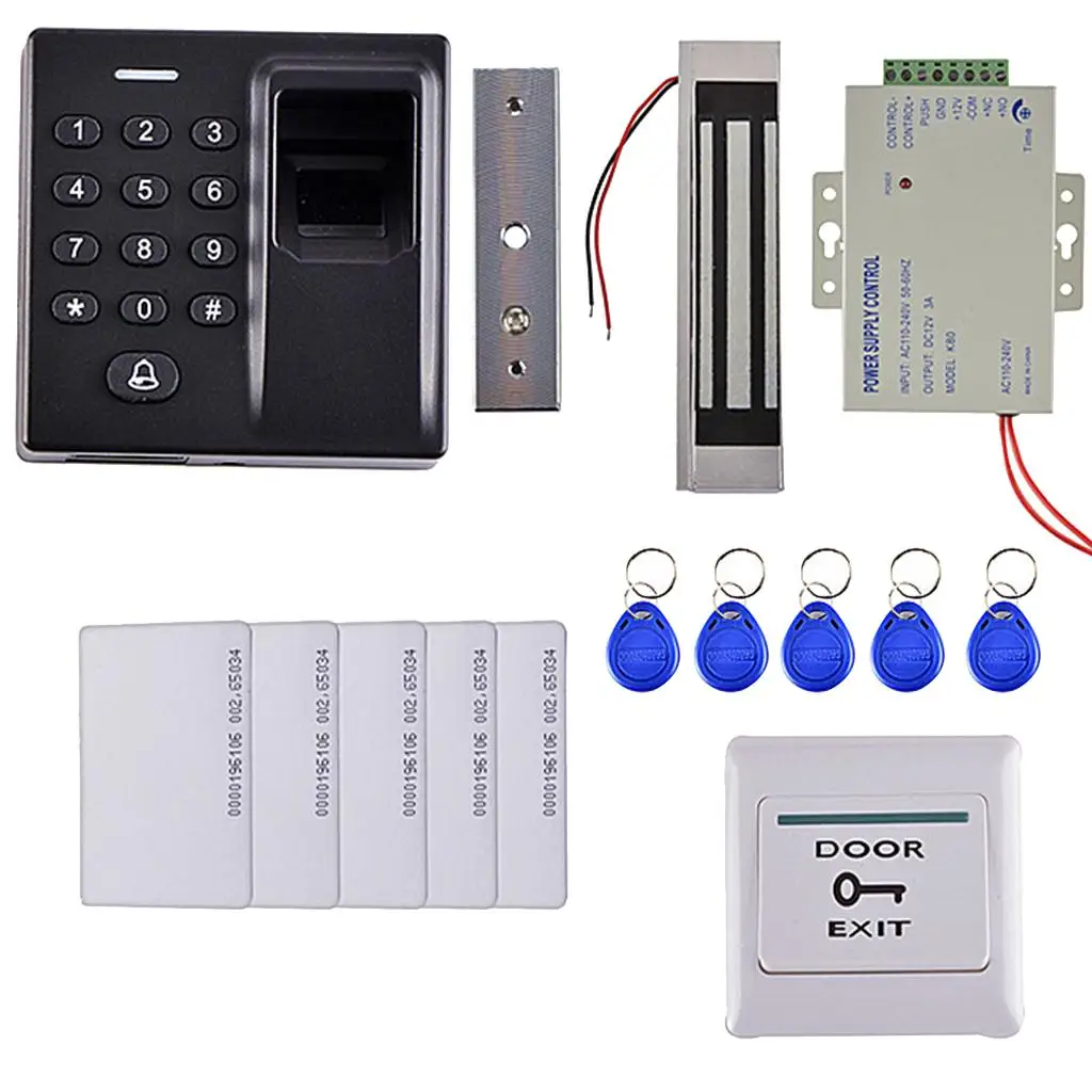 Fingerprint Keypad Access Control Security System with Keychain / Card Electric