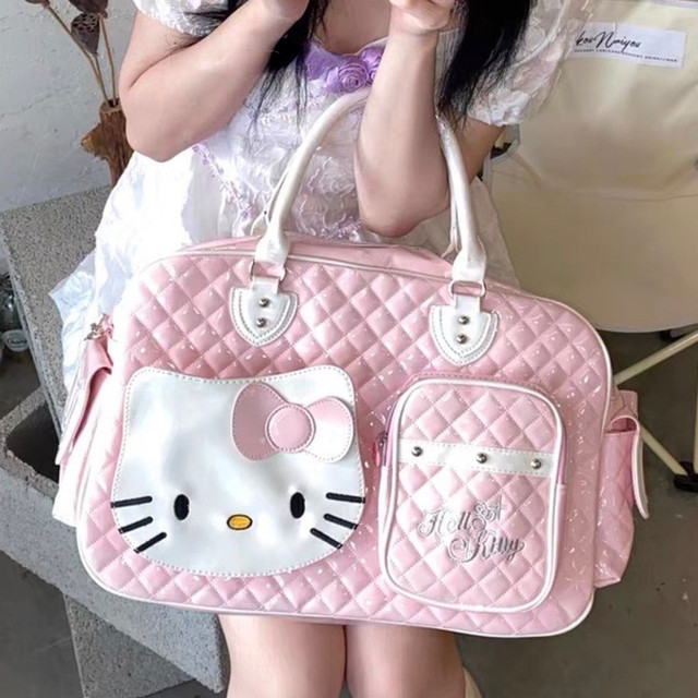 Sanrio Casual Tote Hello Kitty Sweet Girl Pink Shoulder Bags for