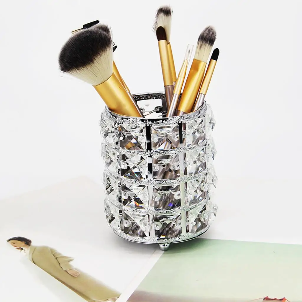 Makeup Brush Holder Eyebrow Pencil Cosmetic Organizer Desktop Bathroom Decor