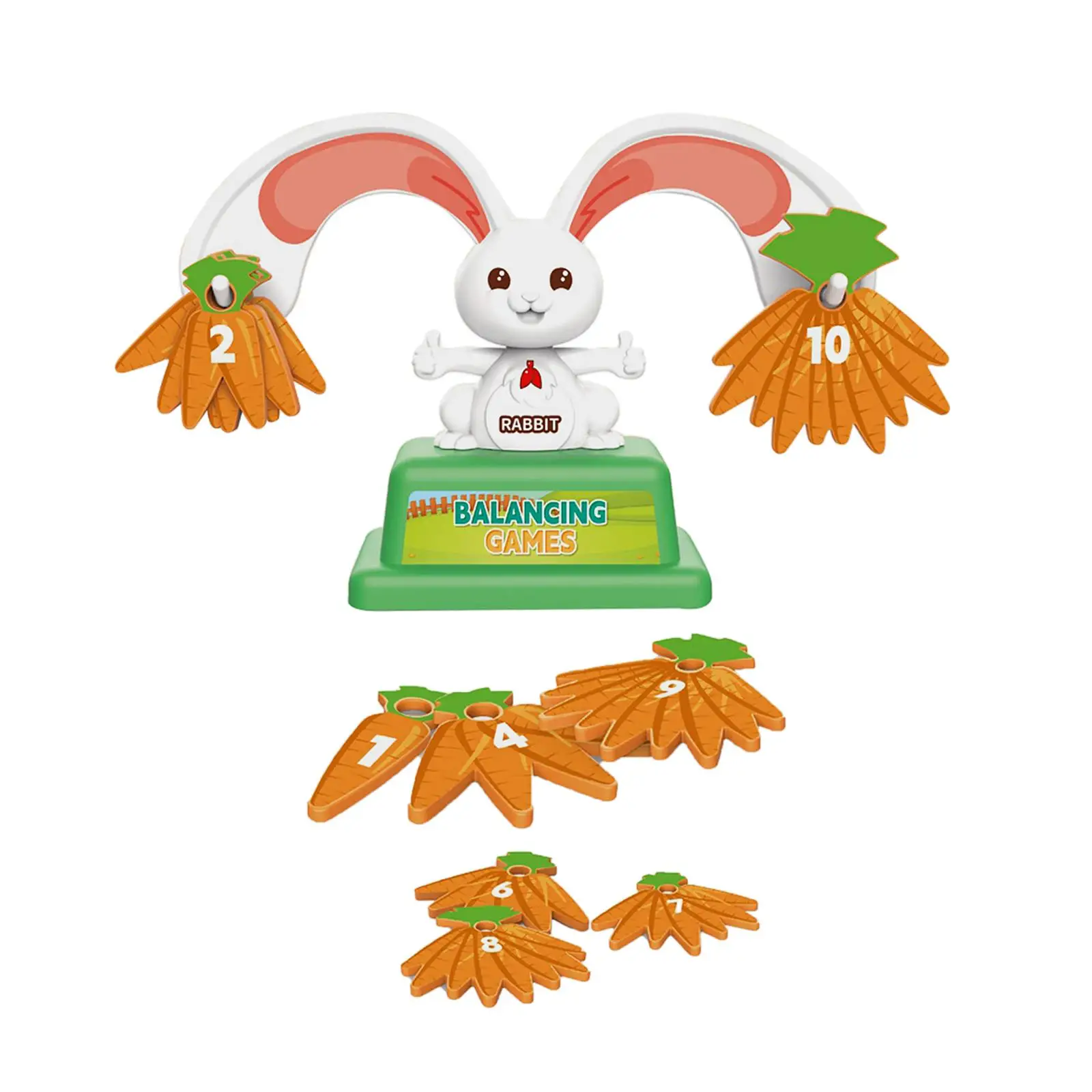 Rabbit Balance Counting Game Scale Math Toy Weighing Scale Toy Early Math Toys Number Recognition for Birthday Gift Children