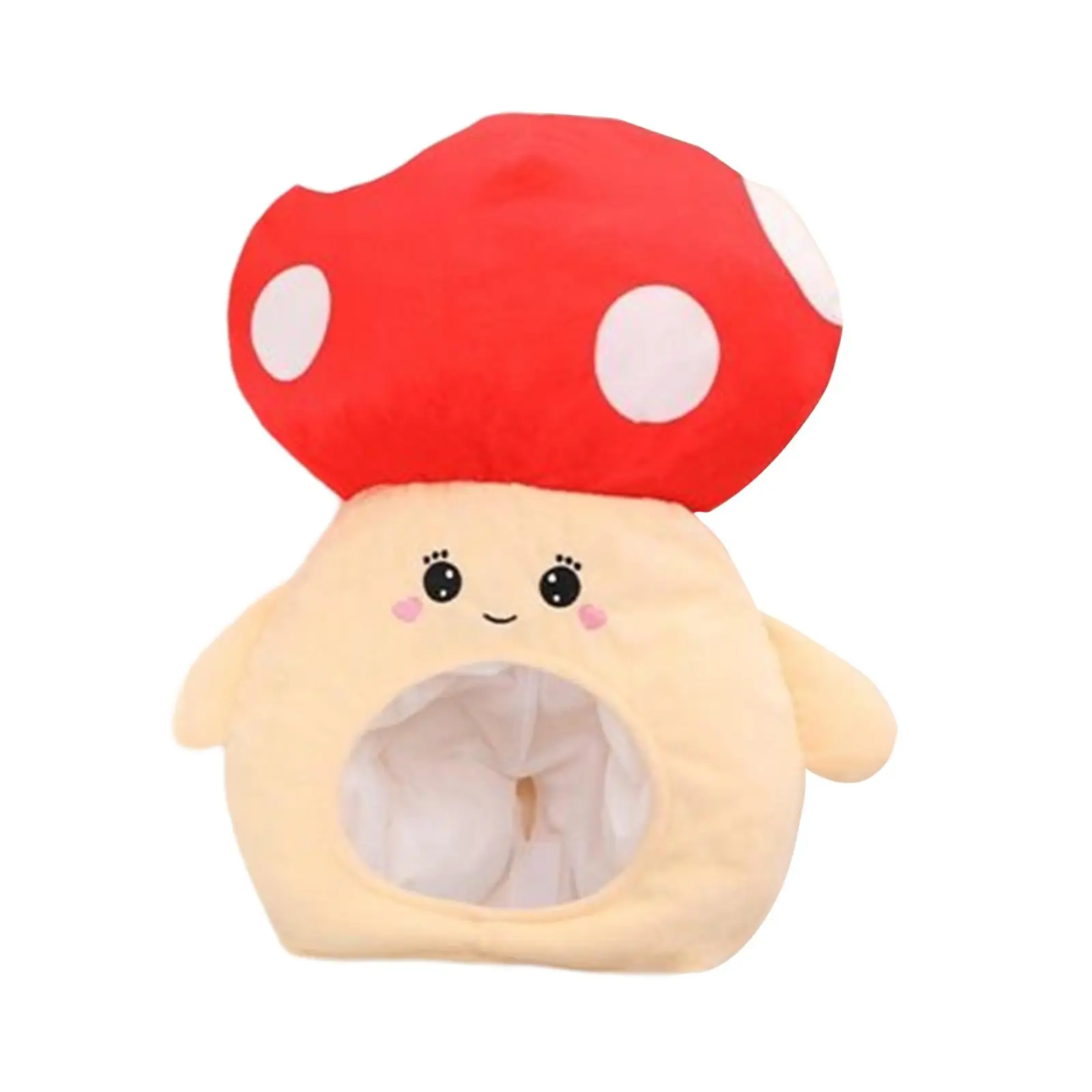 Cute Plush Mushroom Hat Cosplay Headwear for Adults Kids Selfie Novelty Hats Party Hats Headgear for Holiday Photo Props