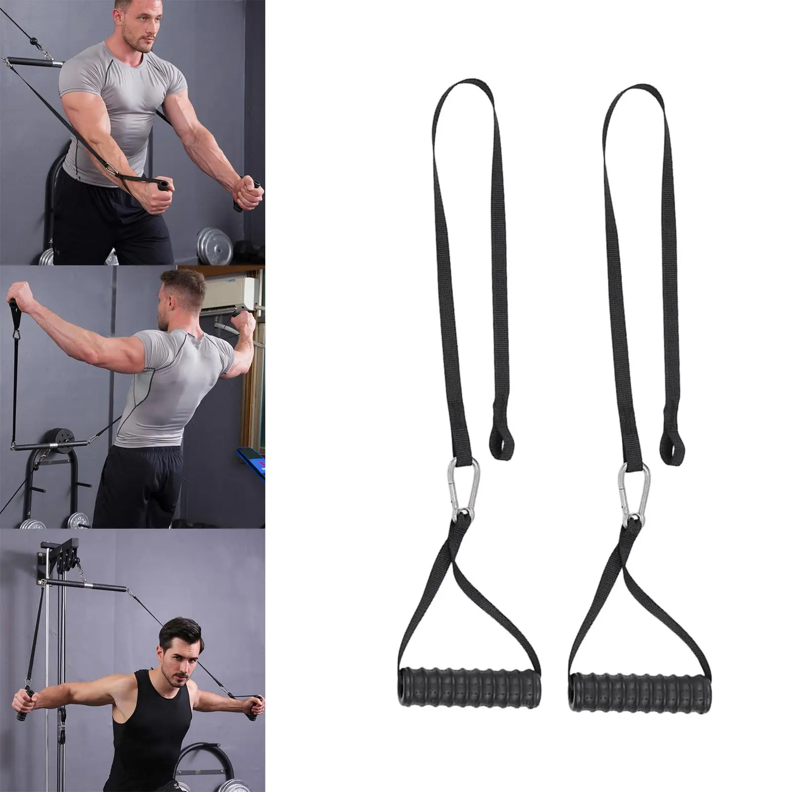 Triceps Rope Pull Down Handle Anti Slippery for Push Downs Gym Rope for Rowing Machine