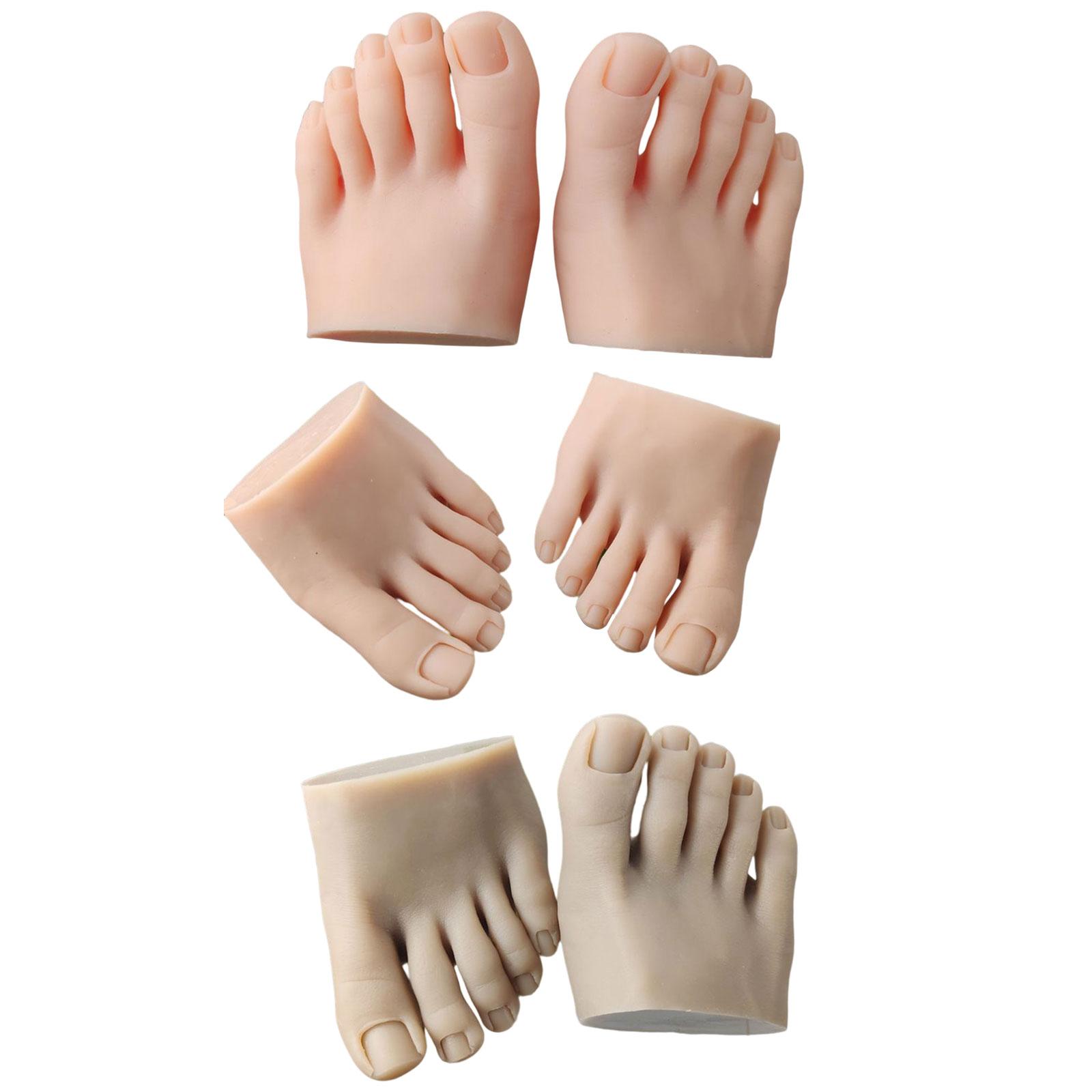 Practice Fake Foot Model Half Foot Convenient Universal Beautify The Toenails Accessories Flexible Nail Practice Foot Mannequin