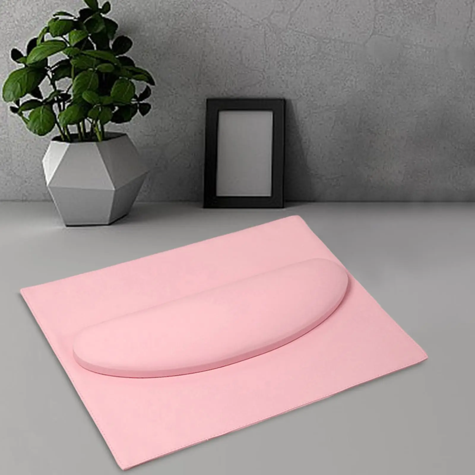 Nail Pillow and Mat Professional Washable Mat PU Leather Desktop Table Nail Hand Rest Holder for Manicurist Home Nail Techs Use