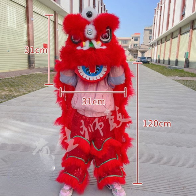 Danza del leone cinese per bambini pubblicità Costume da mascotte di  carnevale carino piccolo leone del sud danza abbigliamento Cosplay di  Halloween - AliExpress