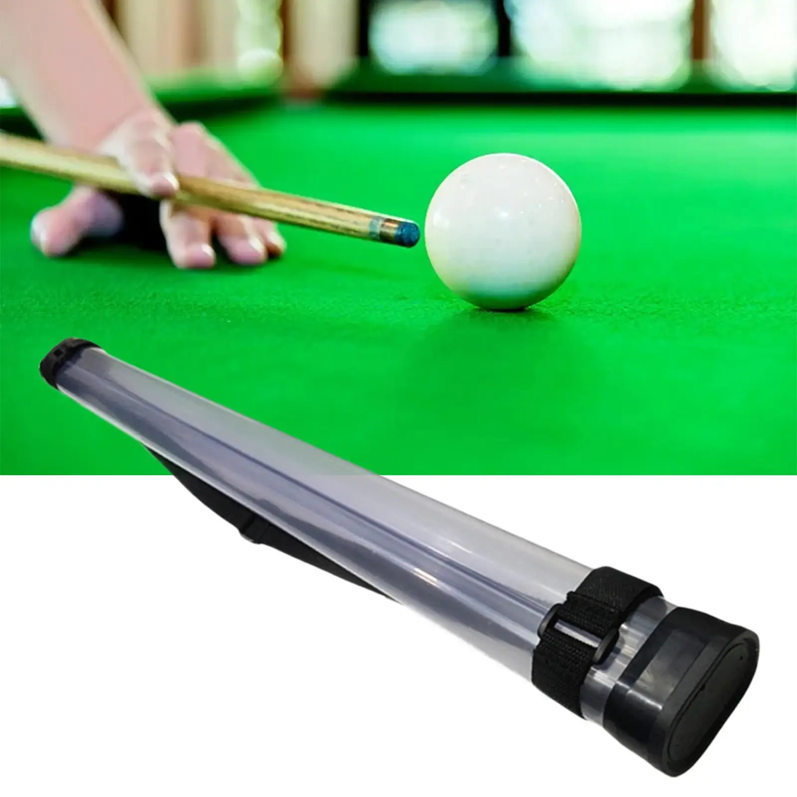 Billiards Pool Cue Case Adjustable Shoulder Strap Professional Hard Snooker Cue Case Hard Pool 1/2 Cue Case for Billiard Rod