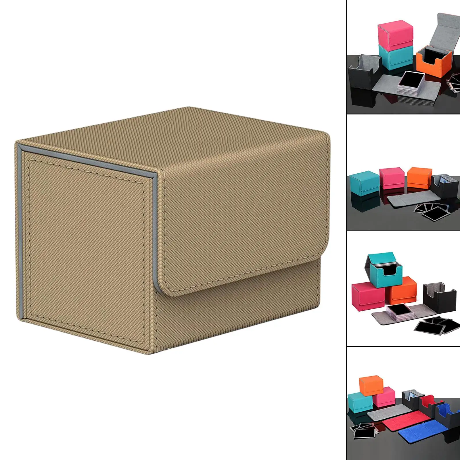 Durable Card Deck Box Organizer Storage Holder Album Side-Loading Container for