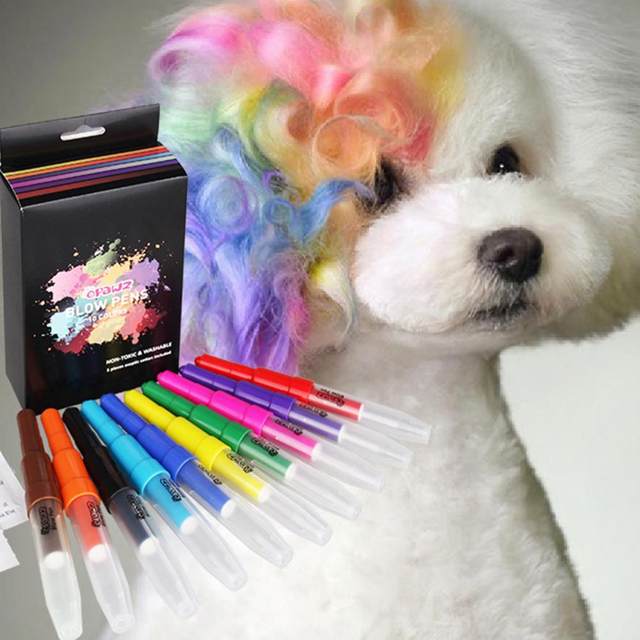 Pack De 12 Tizas Para Teñir Pelo De Perro | Temporales Y Lavables - Multicolor