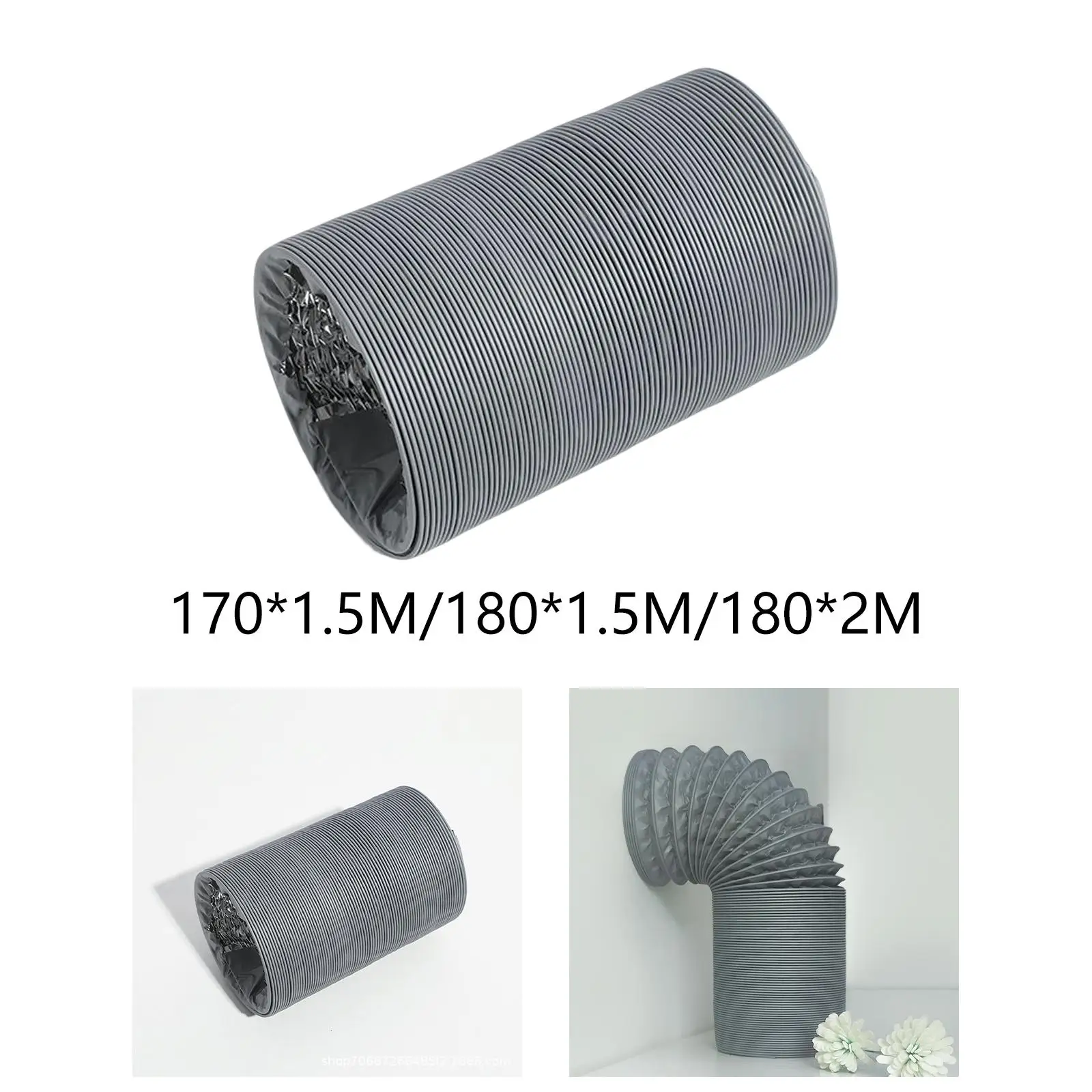 PVC Aluminum Foil hose Extractor Fan Pipe Adjustable for Toilet