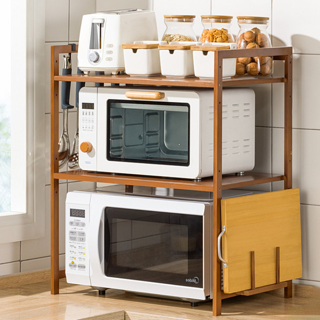 freestanding microwave stand