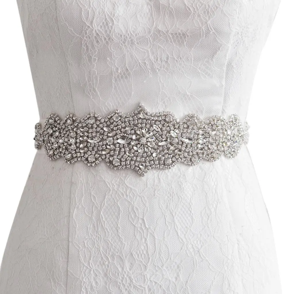 Elegant Wedding Belt Applique Beaded Bride Sash Wedding Dress Accessory for Wedding Party Dress DIY Decoration Multi Type 