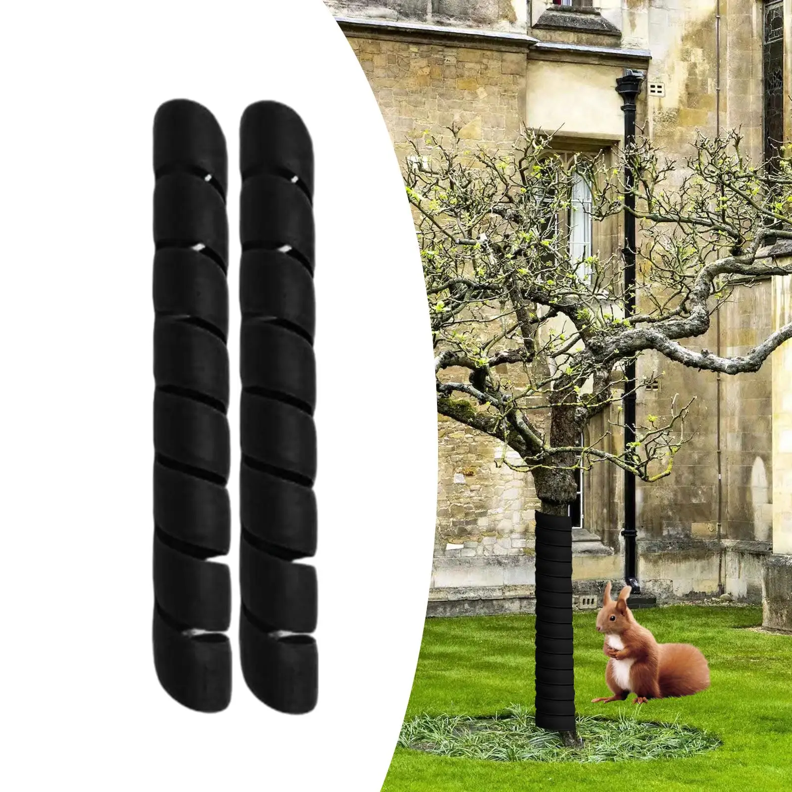 2x Tree Trunk Protectors Portable Weather Resistant Flexible Scratch Resistant Sapling Protector Easy to Use Spiral Tree Guards