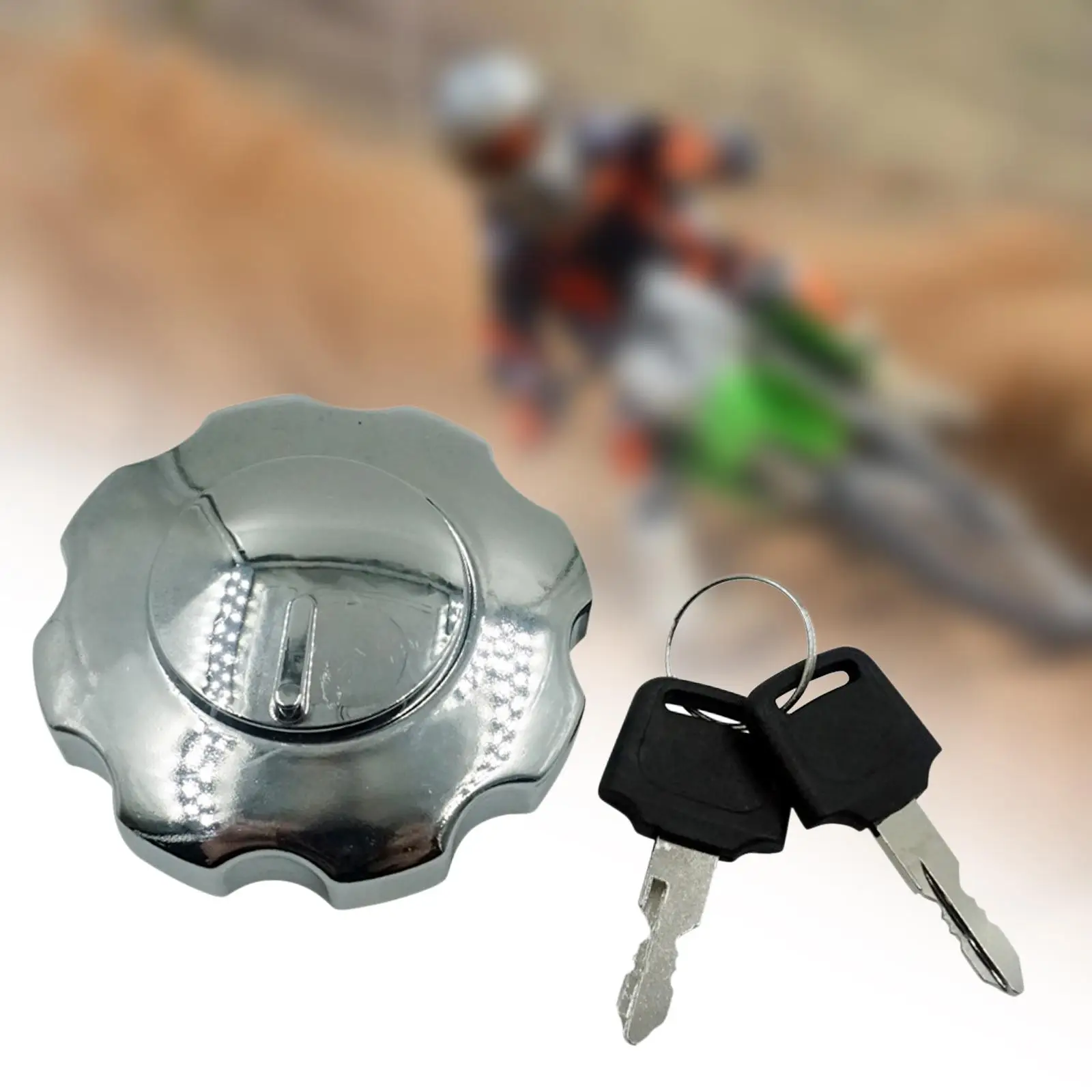 Motorcycle Fuel Cap Fuel Tank Cover with 2 Keys Replacement Easily Install Aluminum Alloy Locking Fuel Cap Repair Spare Parts